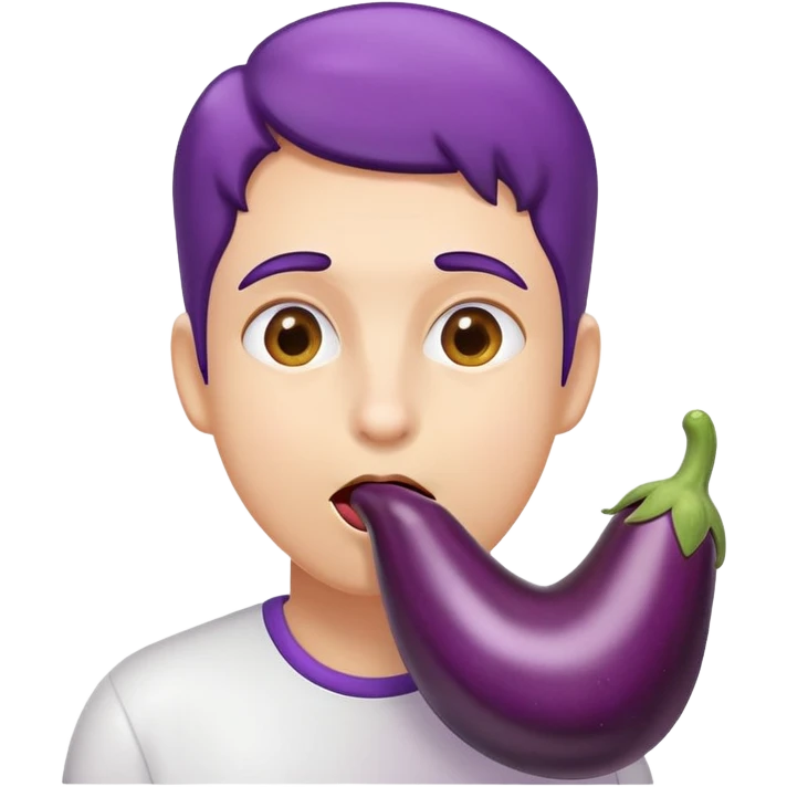  Licking an eggplant  emoji
