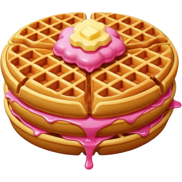 pink waffle emoji