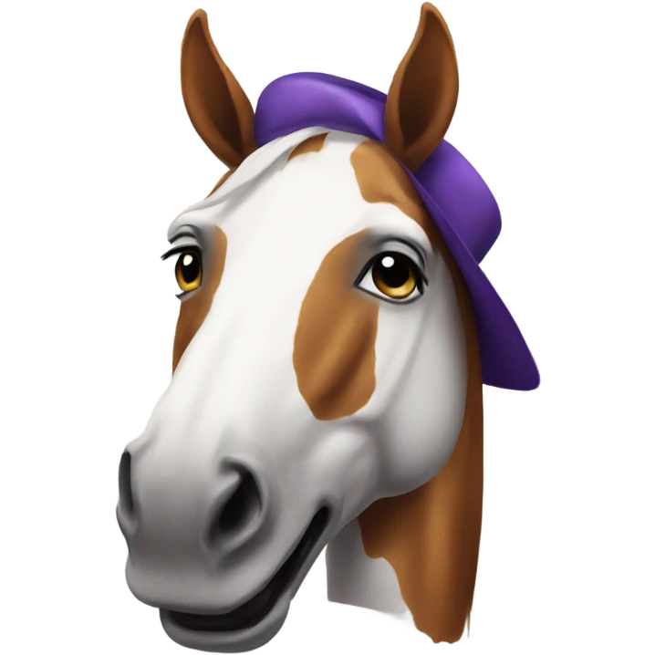 Horse as a clown emoji