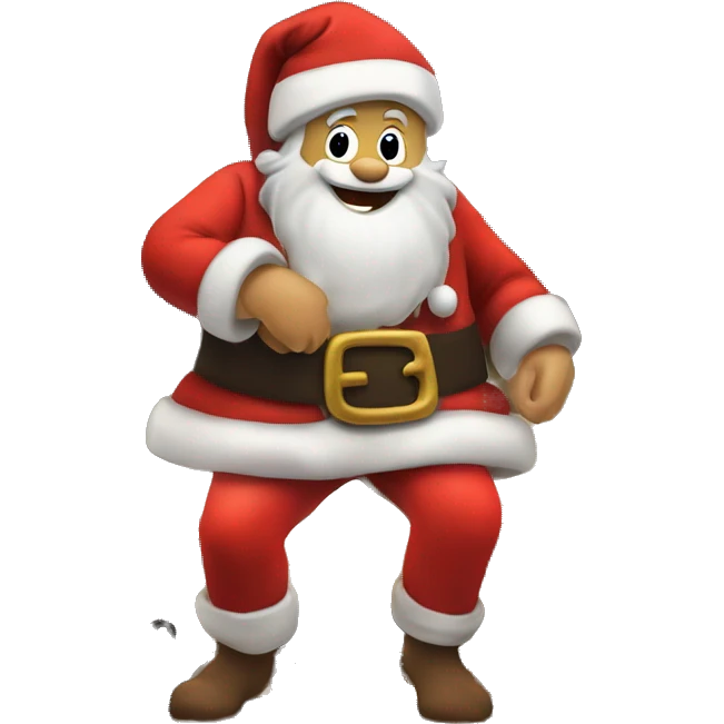 Santa Claus coming out of the fireplace emoji