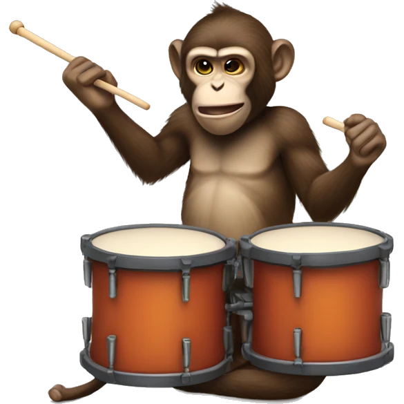 monkey banging drums emoji