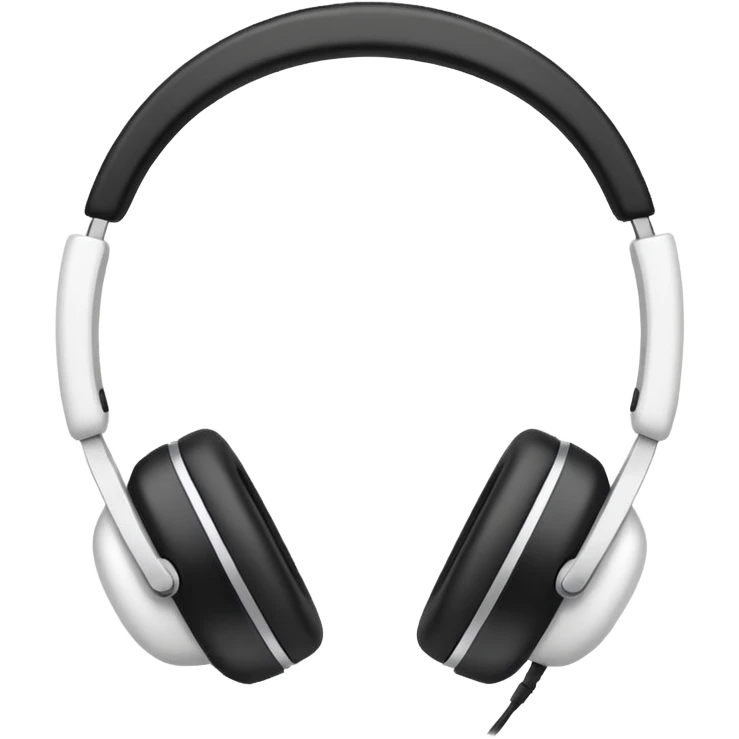 crie um fone de ouvido de cor branca emoji