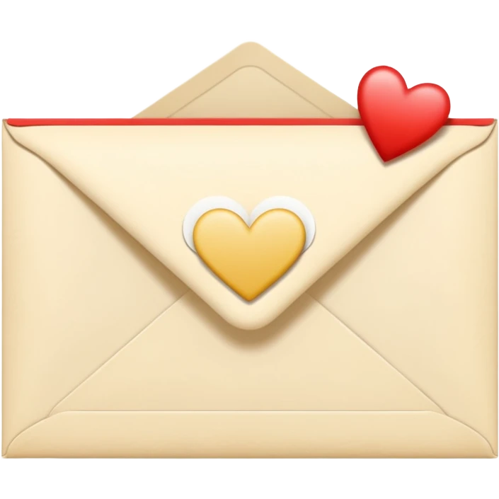 Cream-colored romantic Letter Envelope  emoji
