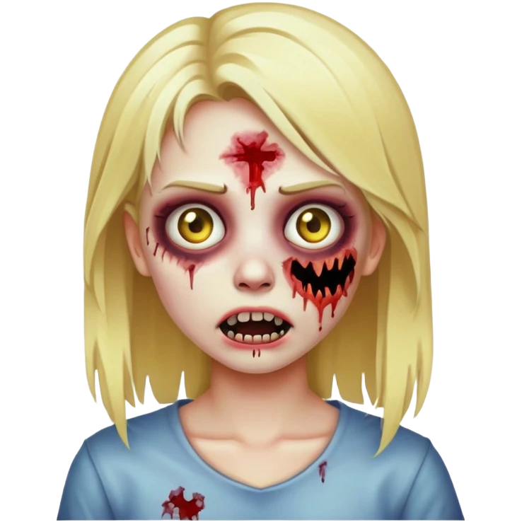 girl zombie with blonde hair emoji to use or share on Discord and Slack. emoji