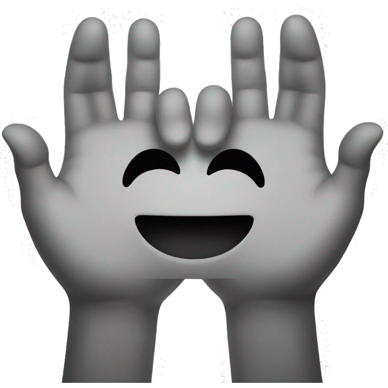 smiley face plotting with hands emoji