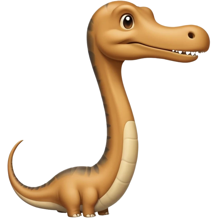 humorous phallic-shaped diplodocus neck emoji, no text emoji