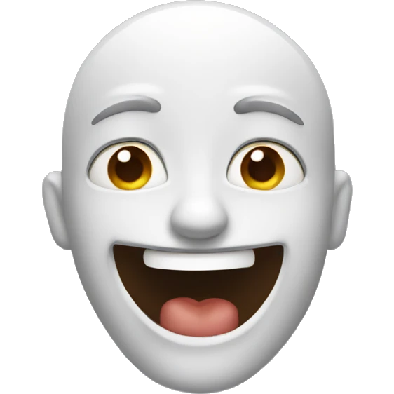 Regular emoji that switches from laughing to straight face emoji