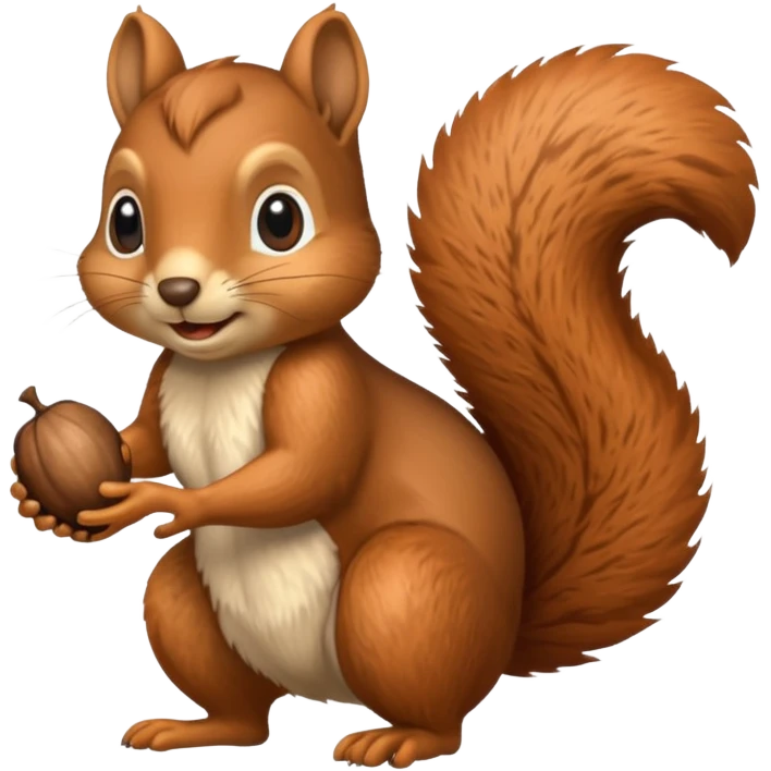 Squirrel hold acorn emoji