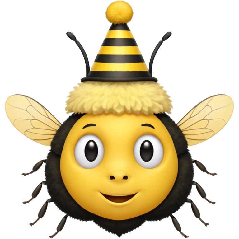 bee with party hat emoji