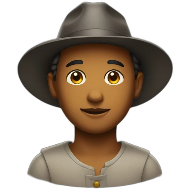 wise young man with hat emoji