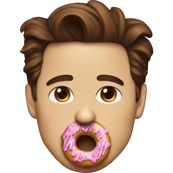 Robert Downey jr eating a donut emoji