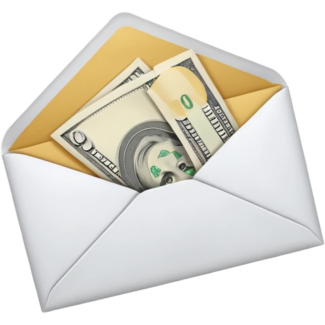 Salary enclosed in an envelope emoji
