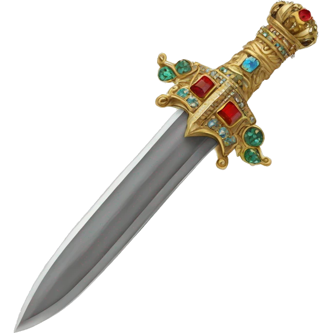 Ceremonial dagger. Jeweled handle emoji