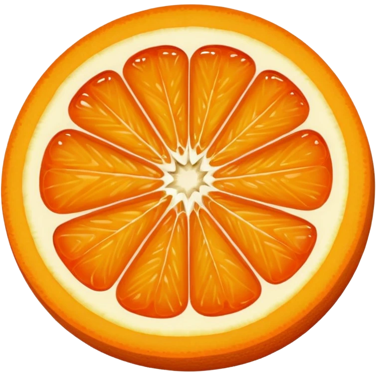 half Orange fruit emoji
