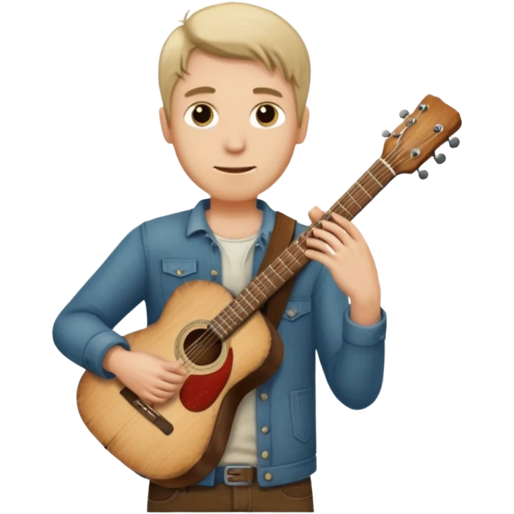 man holding guitar emoji