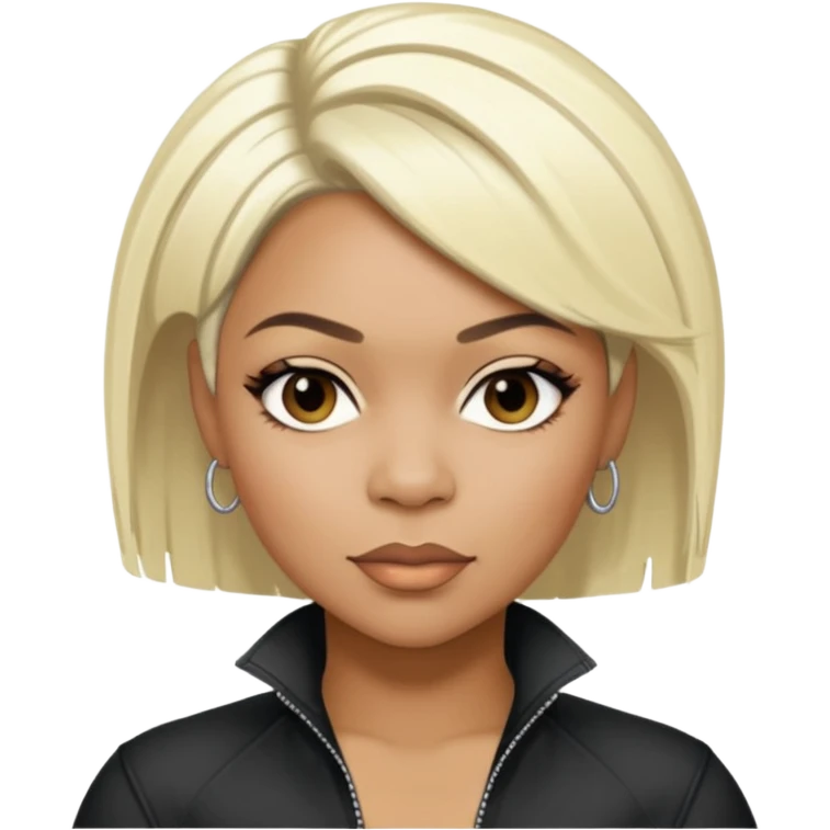 Tionne T-Boz Watkins with short platinum blonde hair emoji