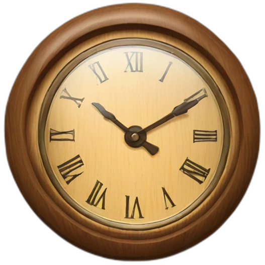 Horloge en bois emoji