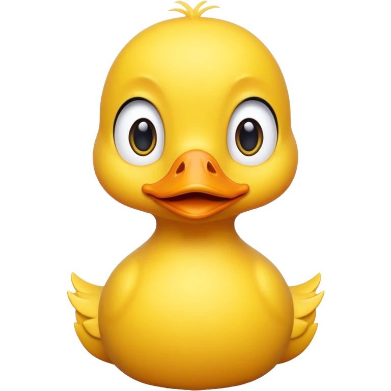 simplistic cartoony duck, bright colors, minimal details emoji
