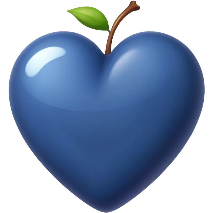 heart shaped blueberry fruit emoji