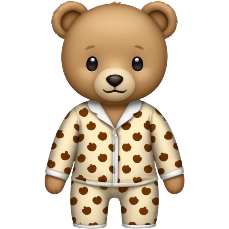 Teddy bear patterned pajamas emoji