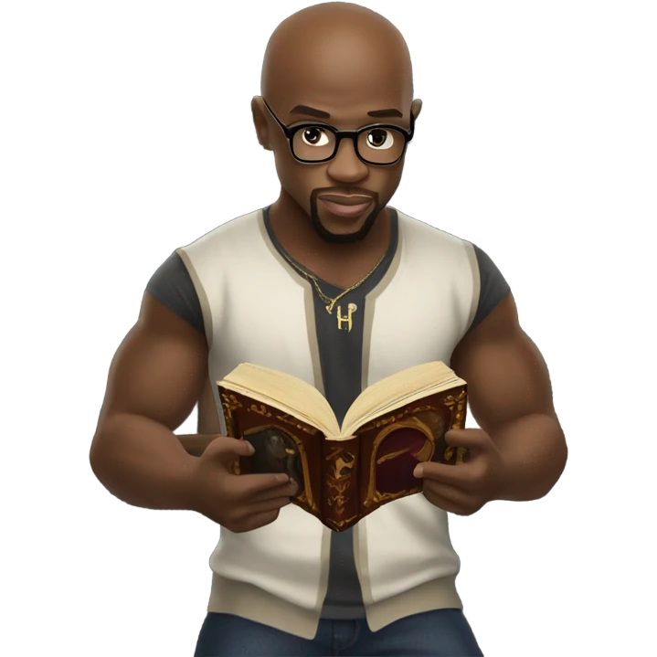 Floyd mayweather reading Harry Potter book emoji