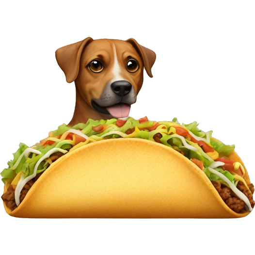 Dog with taco  emoji