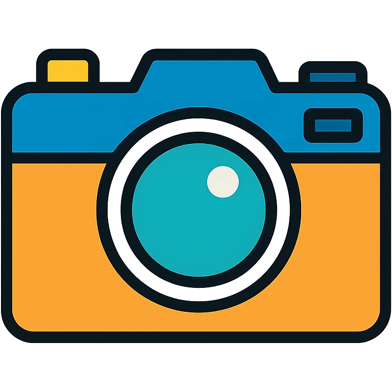 camera, color outline icon style emoji