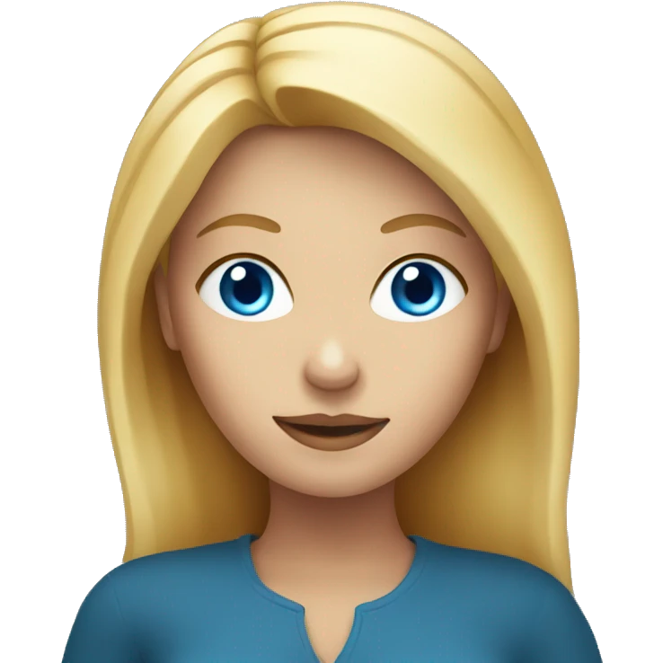 Blonde woman with blue eyes holding pumpkin emoji