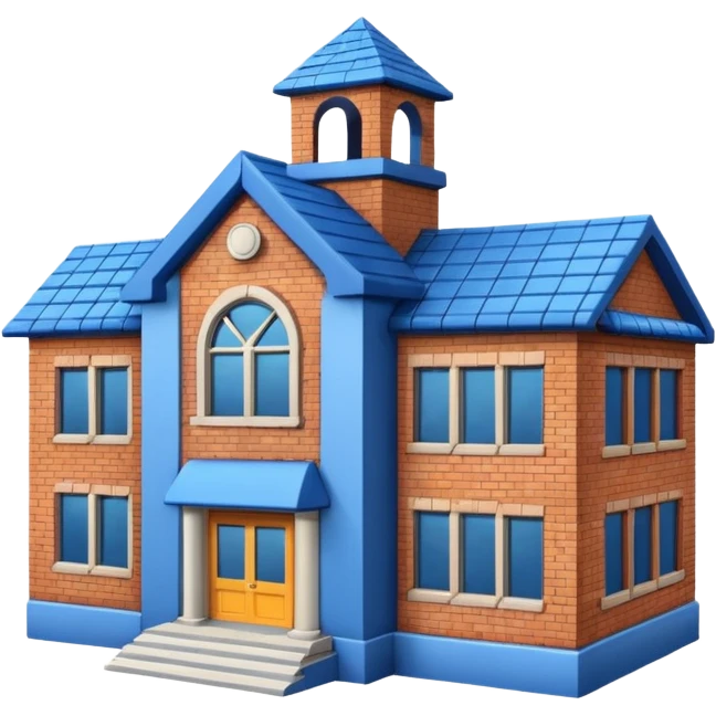 blue school emoji