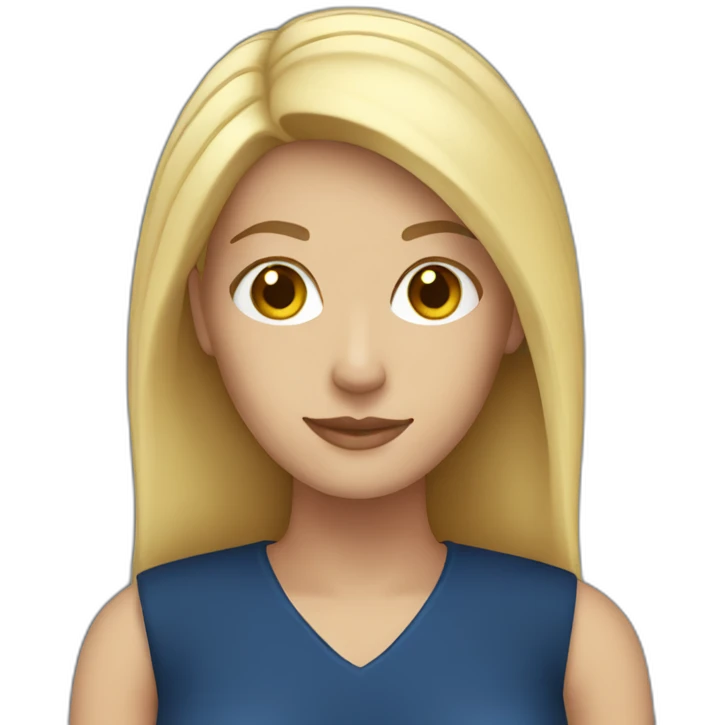 white woman dark blue outfit emoji