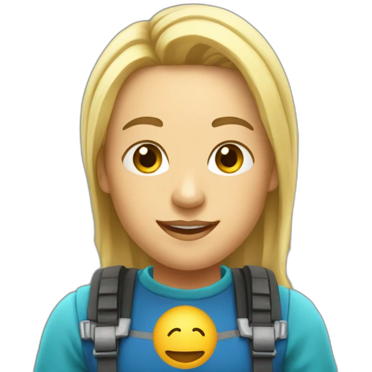 Michou sur un kart emoji