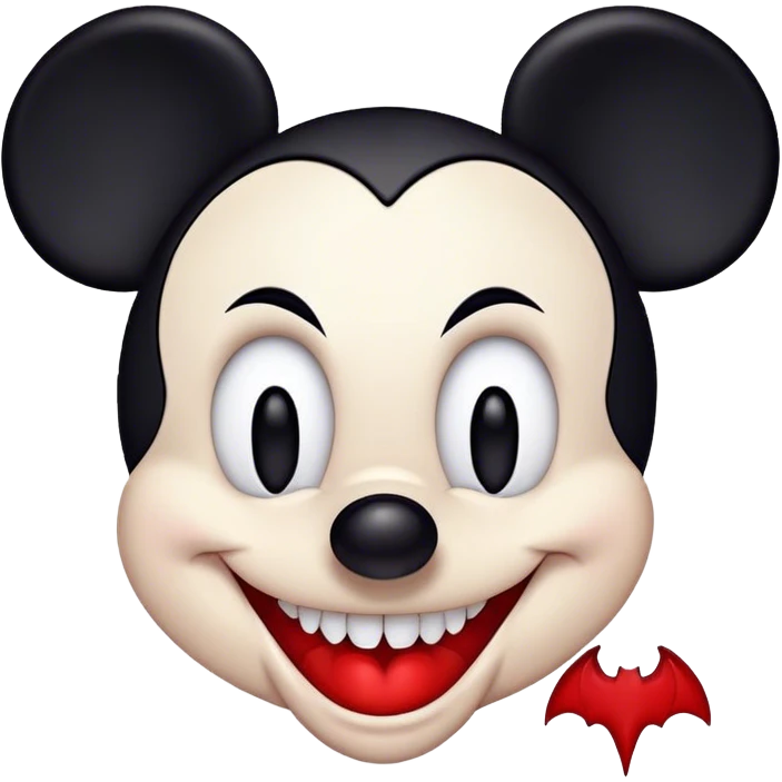 Mickey Mouse vampires Back face one yes red smile Hd emoji Old emoji emoji