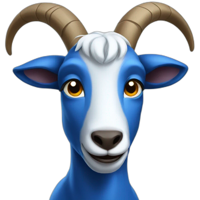 Blue goat emoji