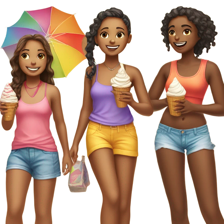 Girls in the summer  emoji