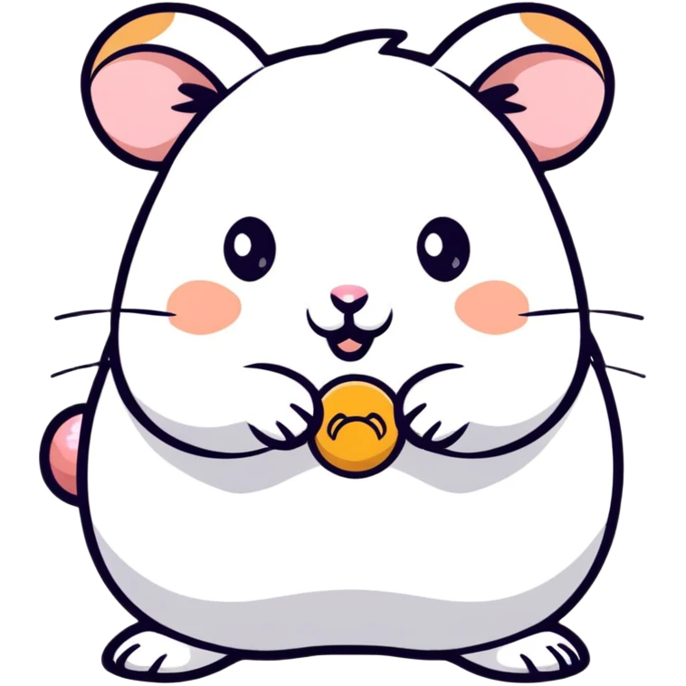 Hamster with fake eyelashes  emoji