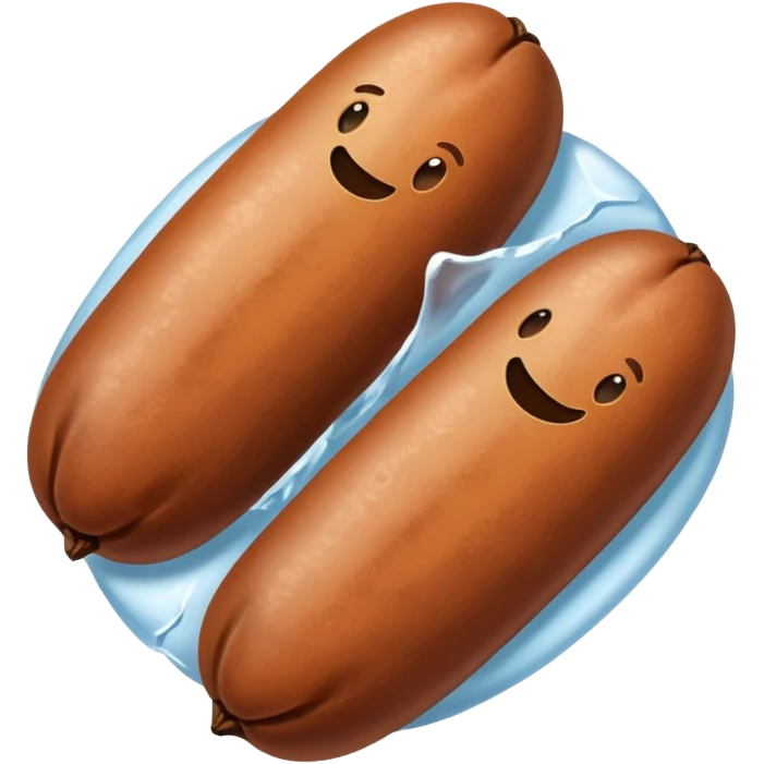 three brown beans not on a step and cover them in a layer of ice not with cubes on it  emoji