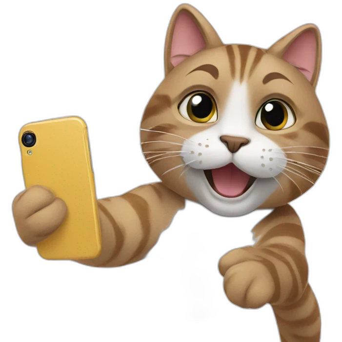 Cat taking a selfie emoji