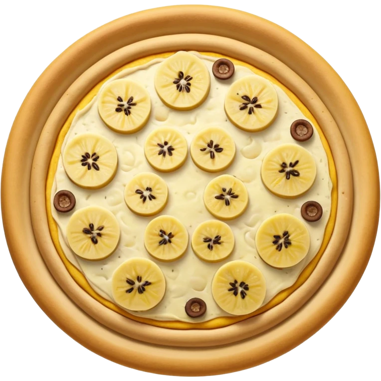 very yellow banana pizza straight top down emoji