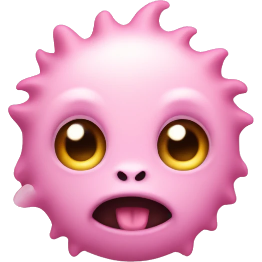 Light pink cute little monster emoji