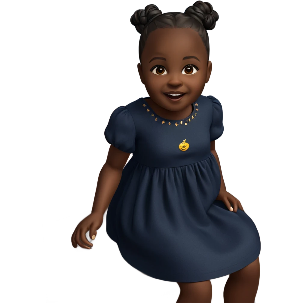 dark-skinned beauty in dress emoji