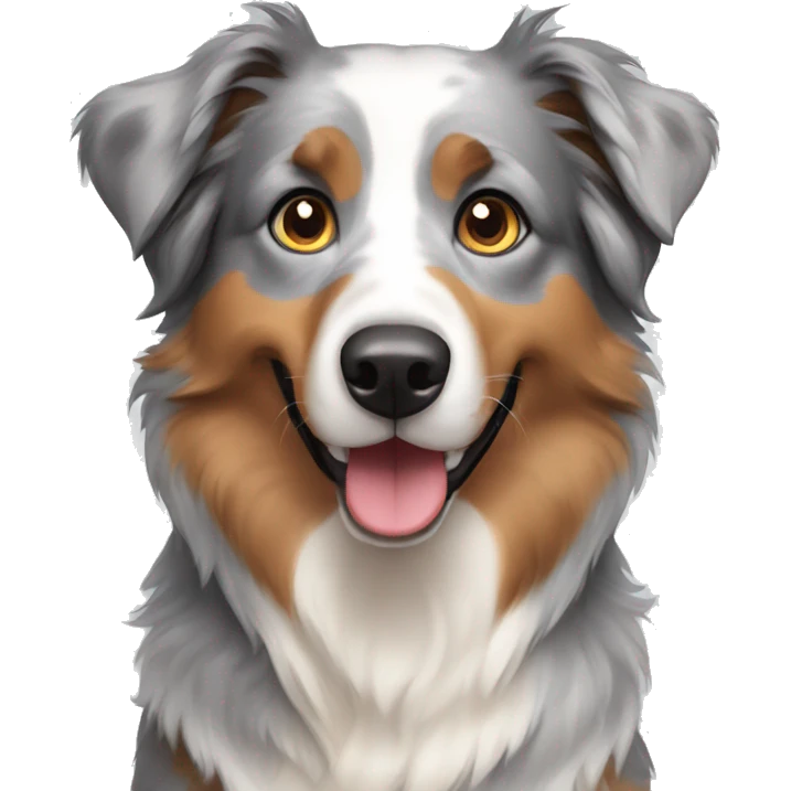 Gray dog australian shepherd emoji