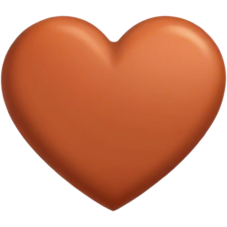 Heart dark terracotta heart emoji