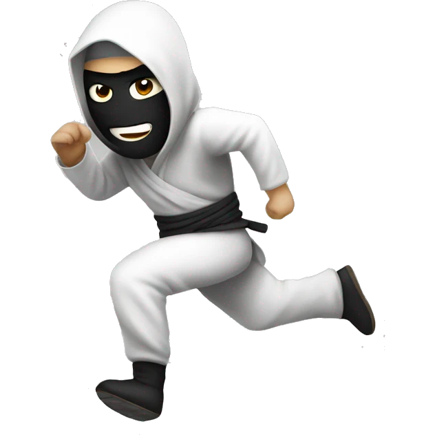 ninja white skin running emoji