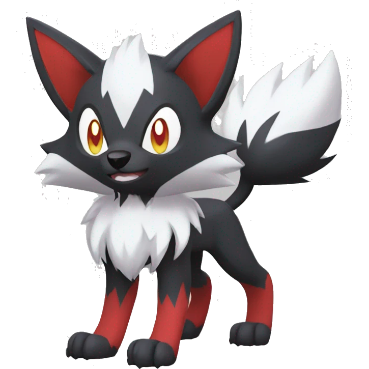 Litten-Zoroark-Lycanroc full body emoji