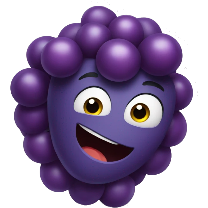 a grape eating a grape emoji