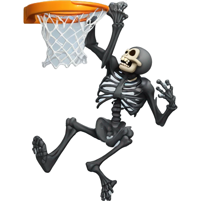 Skeleton dunking on gorilla emoji