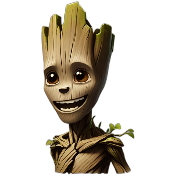 Groot mort de rire  emoji