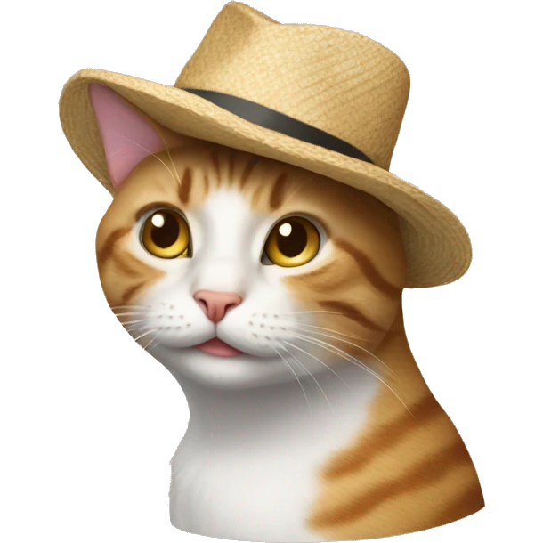 Cat wearing a hat emoji