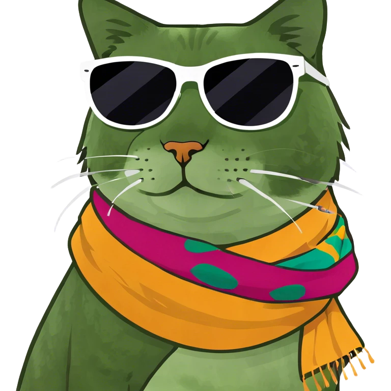Cat with sunglasses emoji