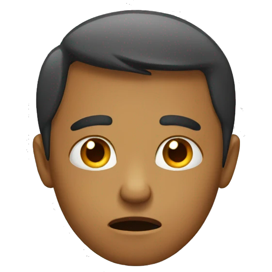 a person who is sad about there mistake emoji